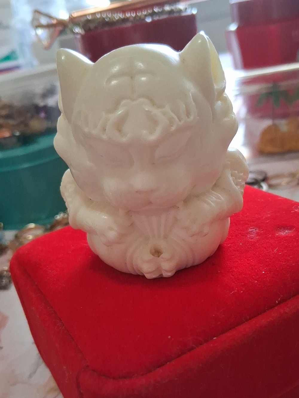 Source Unknown Cream Cat Figurine Home Accent